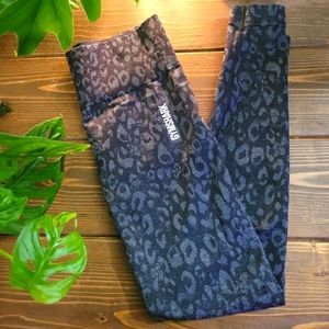 Gymshark Adapt Leggings, scrunch booty, leopard Gently worn.
